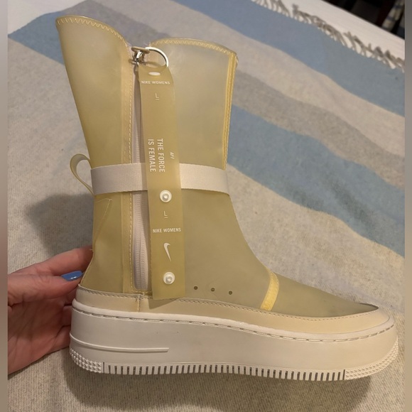 Nike Air Force 1 Sage Lux Hi Phantom (Pale Yellow) Boots Translucent Fun 8.5 - Picture 7 of 13